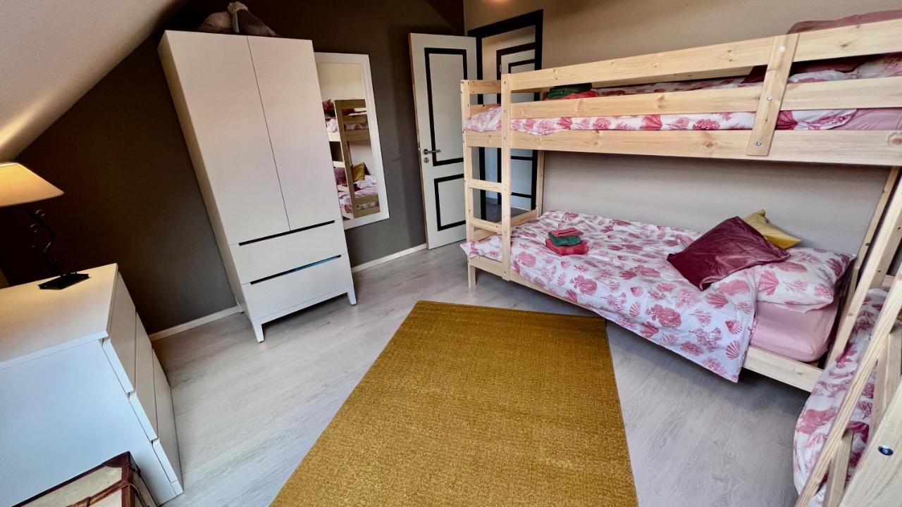 Loft En Duplex Avec Terrasse 3 Chambres Proche Pairi Daiza Mons Luaran gambar