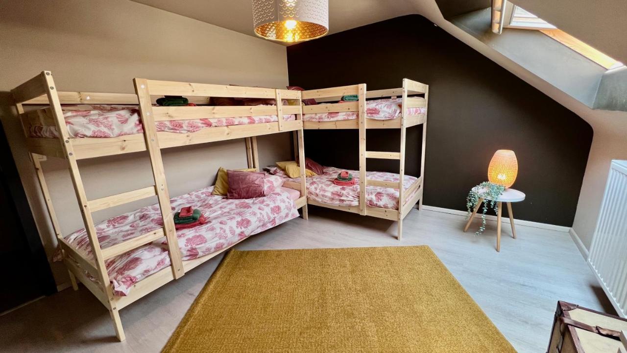 Loft En Duplex Avec Terrasse 3 Chambres Proche Pairi Daiza Mons Luaran gambar